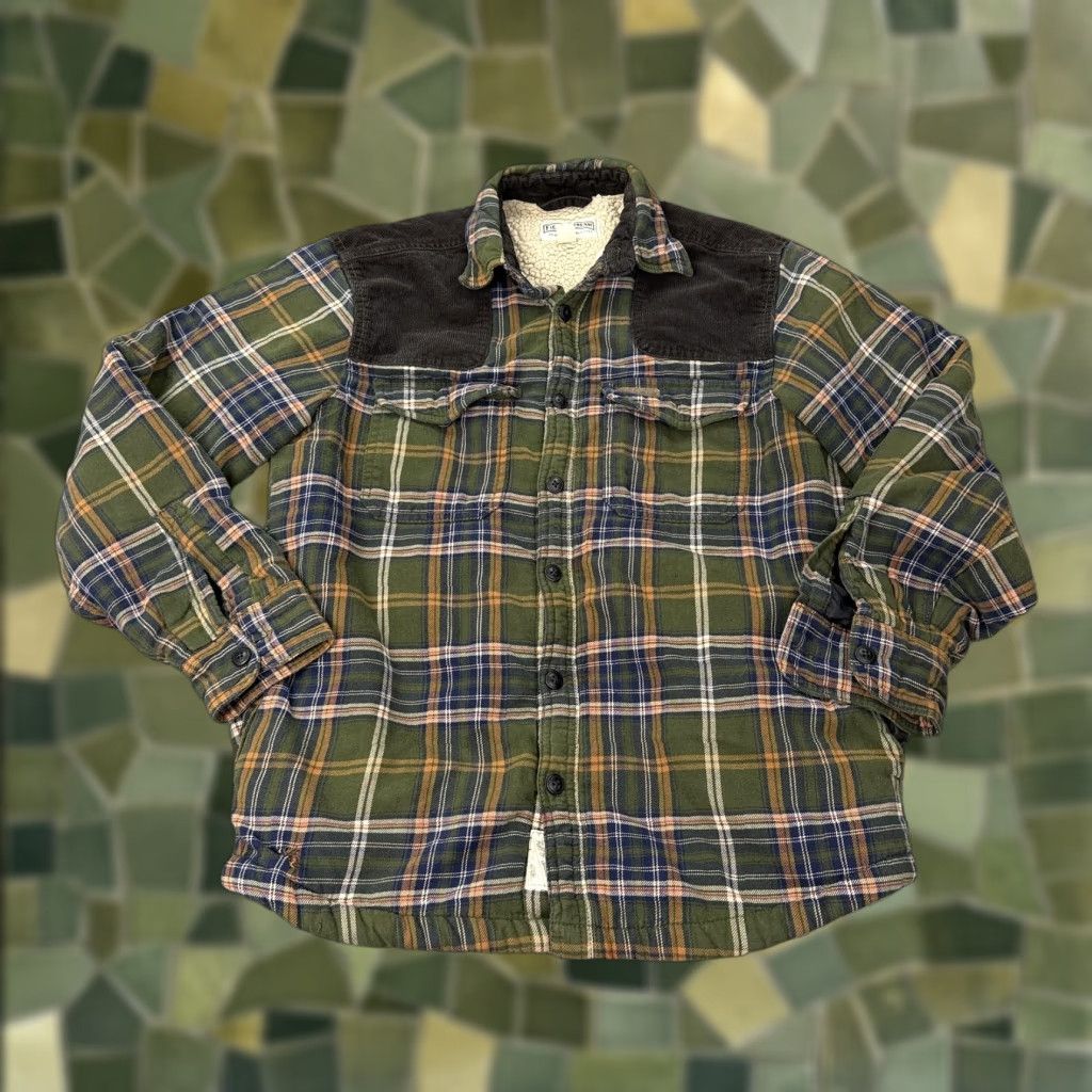 Vintage Field & Stream Shirt Jacket Mens Small Green Plaid Flannel Sherpa Lined Corduroy Jacket Shirt? Size US S / EU 44-46 / 1 - 1 Thumbnail