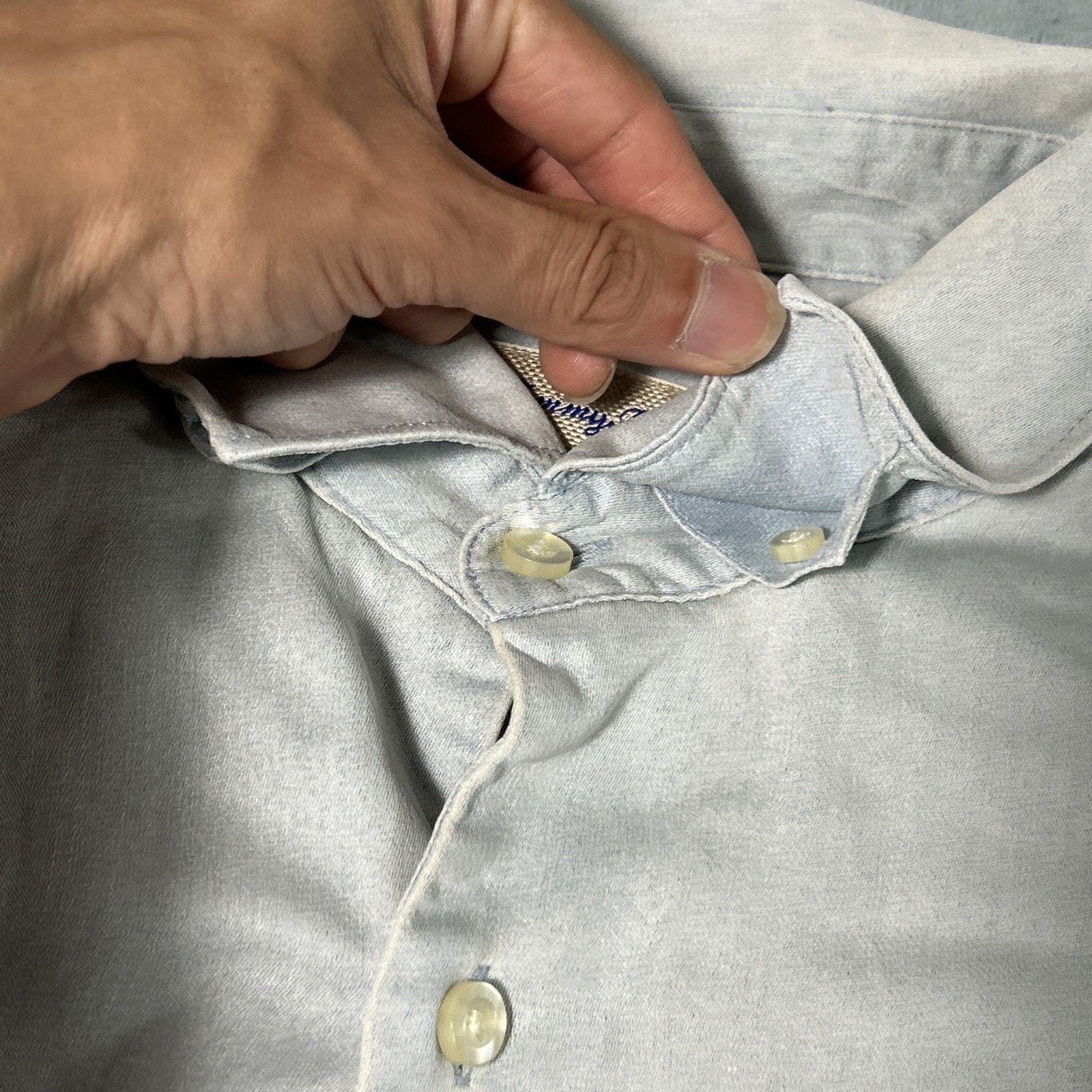 Tommy Bahama Tommy Bahama Luxury Blend Wool Silk Button Up Shirt Mens XL Size US XL / EU 56 / 4 - 5 Thumbnail