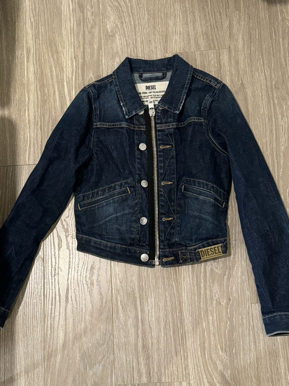 Diesel diesel dark blue fitted women’s jacket Size XXS / US 00 / IT 34 - 1 Thumbnail