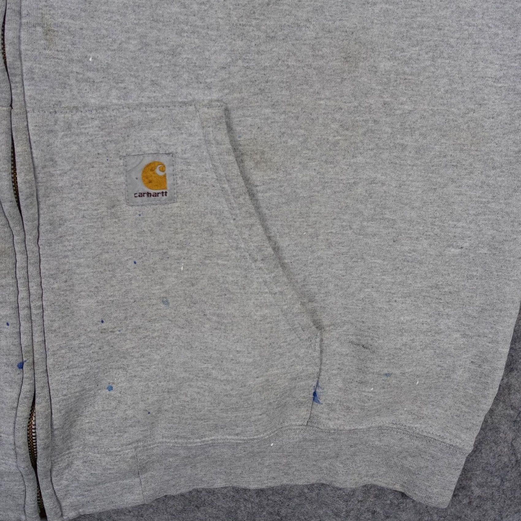 Carhartt Carhartt Hoodie Mens XLT Gray Full Zip Work Sweatshirt Pockets Logo VT Size US XL / EU 56 / 4 - 7 Thumbnail