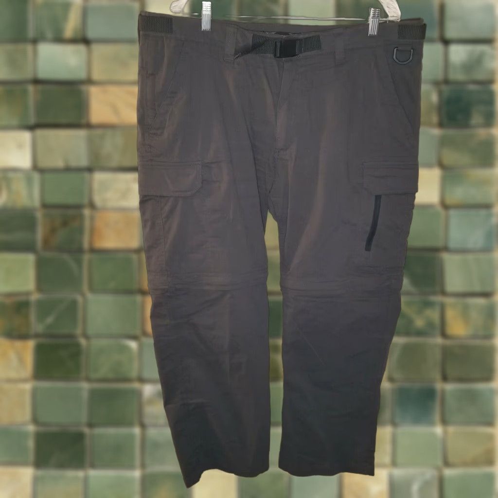 Vintage BC Clothing Pants Men 2XL Gray Cargo Convertible Trousers Inseam 30in Size US 39 - 1 Thumbnail