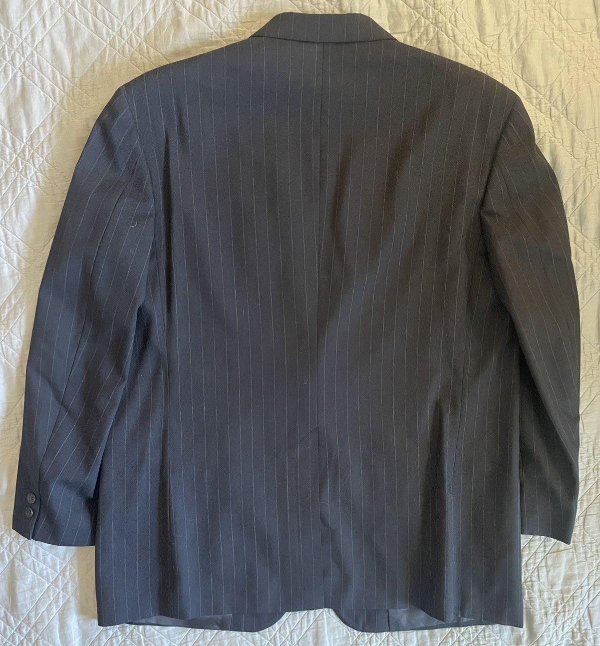 Brooks Brothers Brooksease Pinstripe Wool Suit Size 44R - 7 Thumbnail