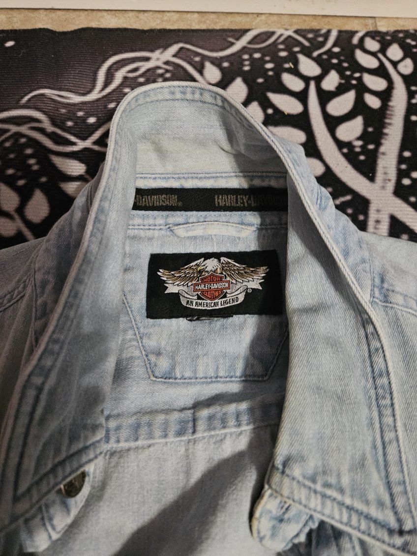 Harley Davidson Harley Davidson Live To Ride Denim Jacket Size US L / EU 52-54 / 3 - 5 Thumbnail