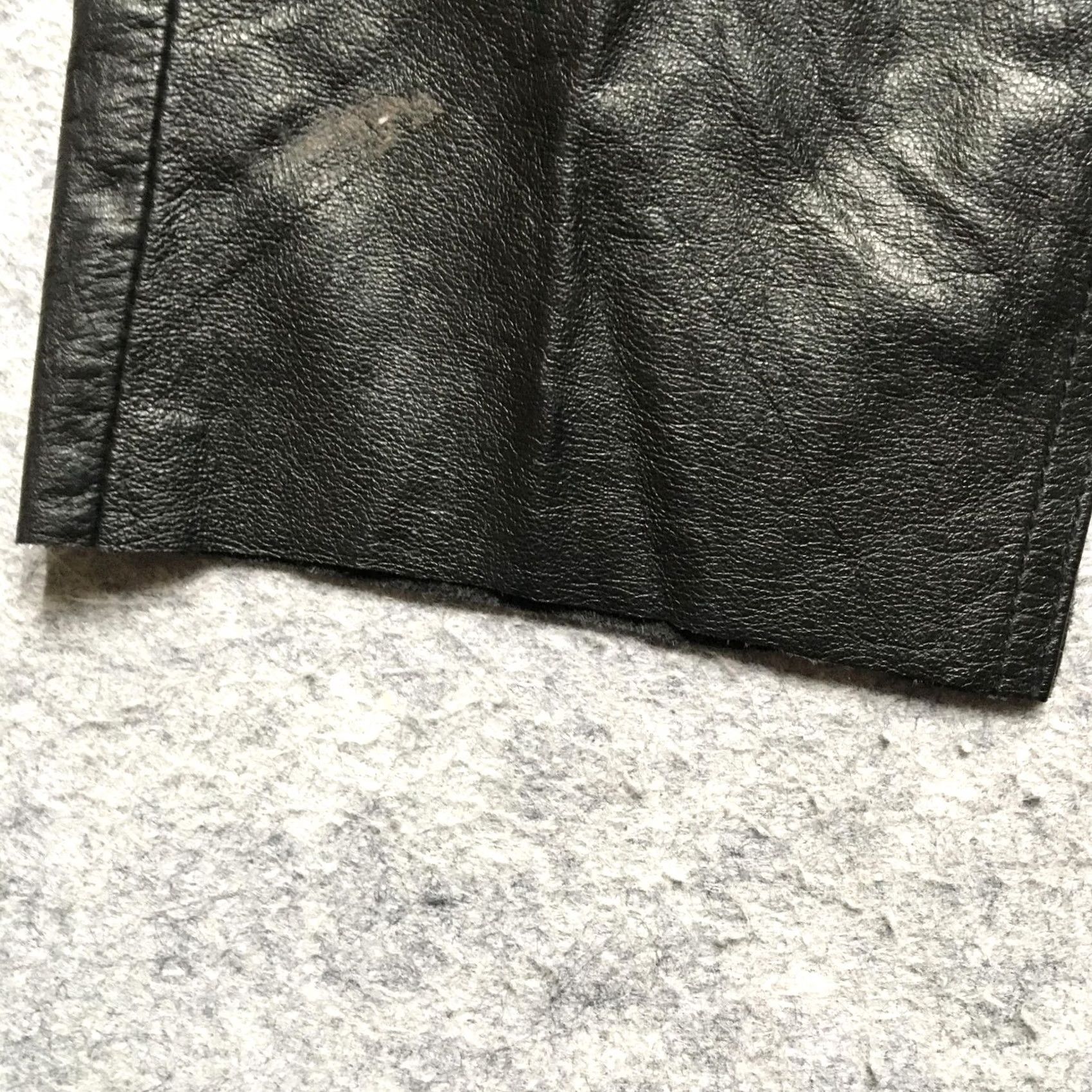 Vintage Wilsons Leather Pants Womens 8 Black Straight Leg Lined Casual 5 Pocket Mens? Womens Size 30" / US 8 / IT 44 - 3 Thumbnail