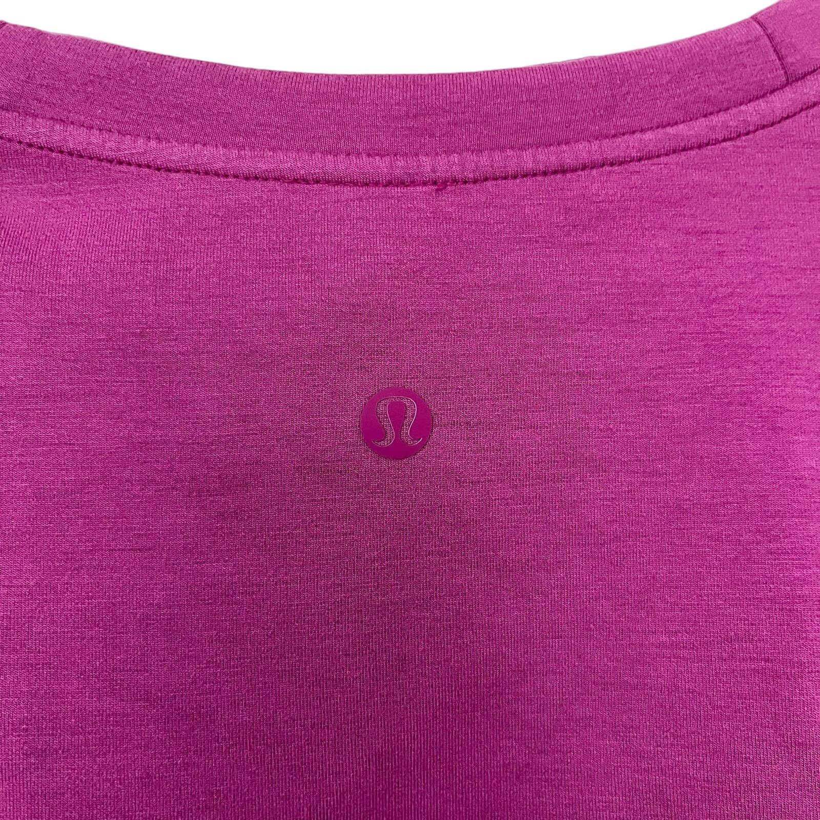 Lululemon Lululemon Athletica Softstreme Gathered T-Shirt Magenta Size XS / US 0-2 / IT 36-38 - 5 Thumbnail