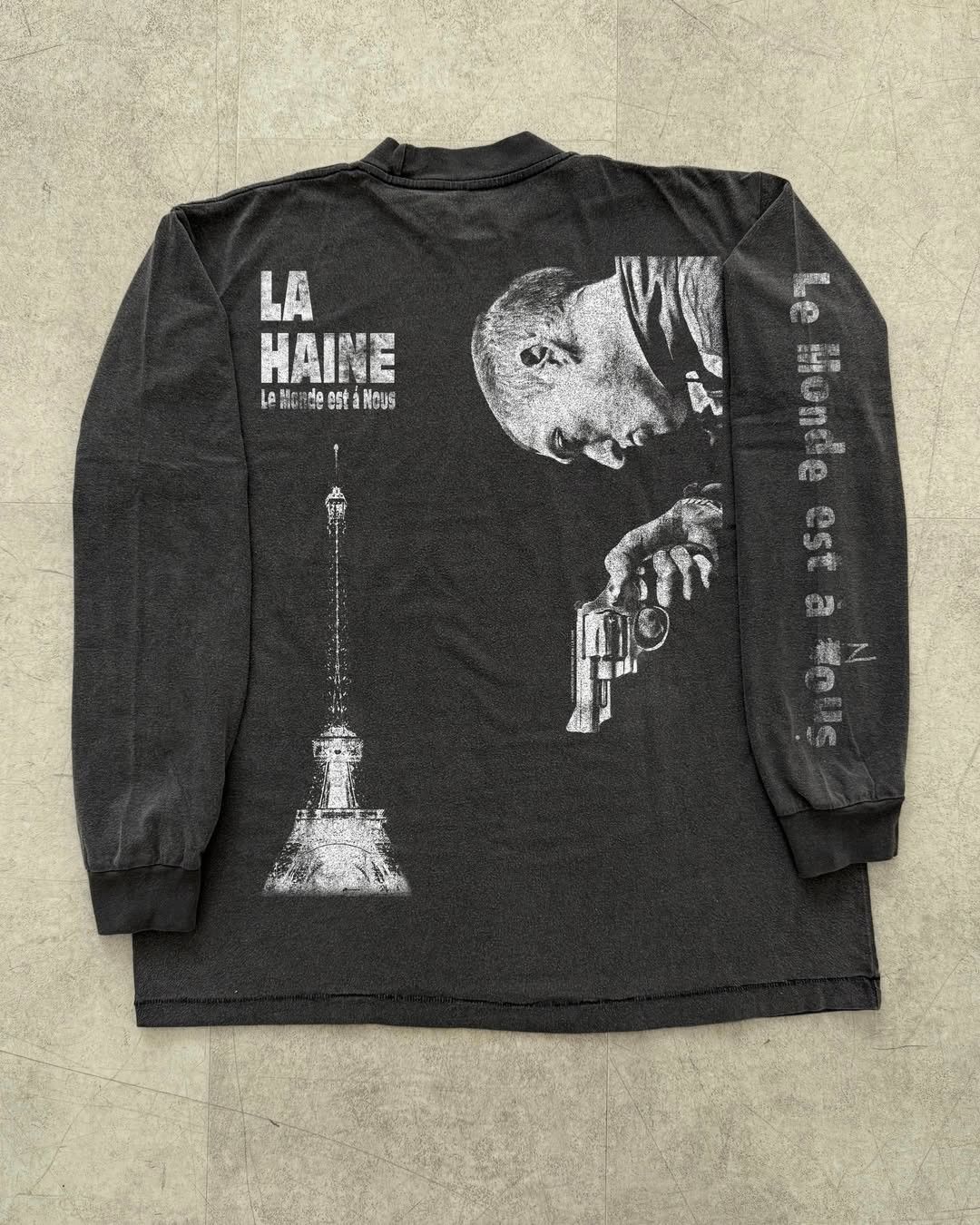 Rap Tees Custom La Haine Long Sleeve Tees Black Size US L / EU 52-54 / 3 - 2 Thumbnail
