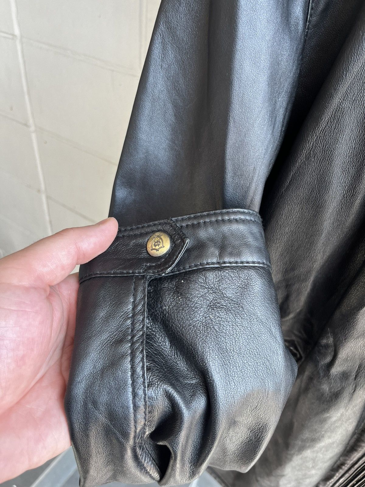 Massimo Dutti Leather Jacket 2XL in Black, Men's (Size Xxl) — image 6 of 6
