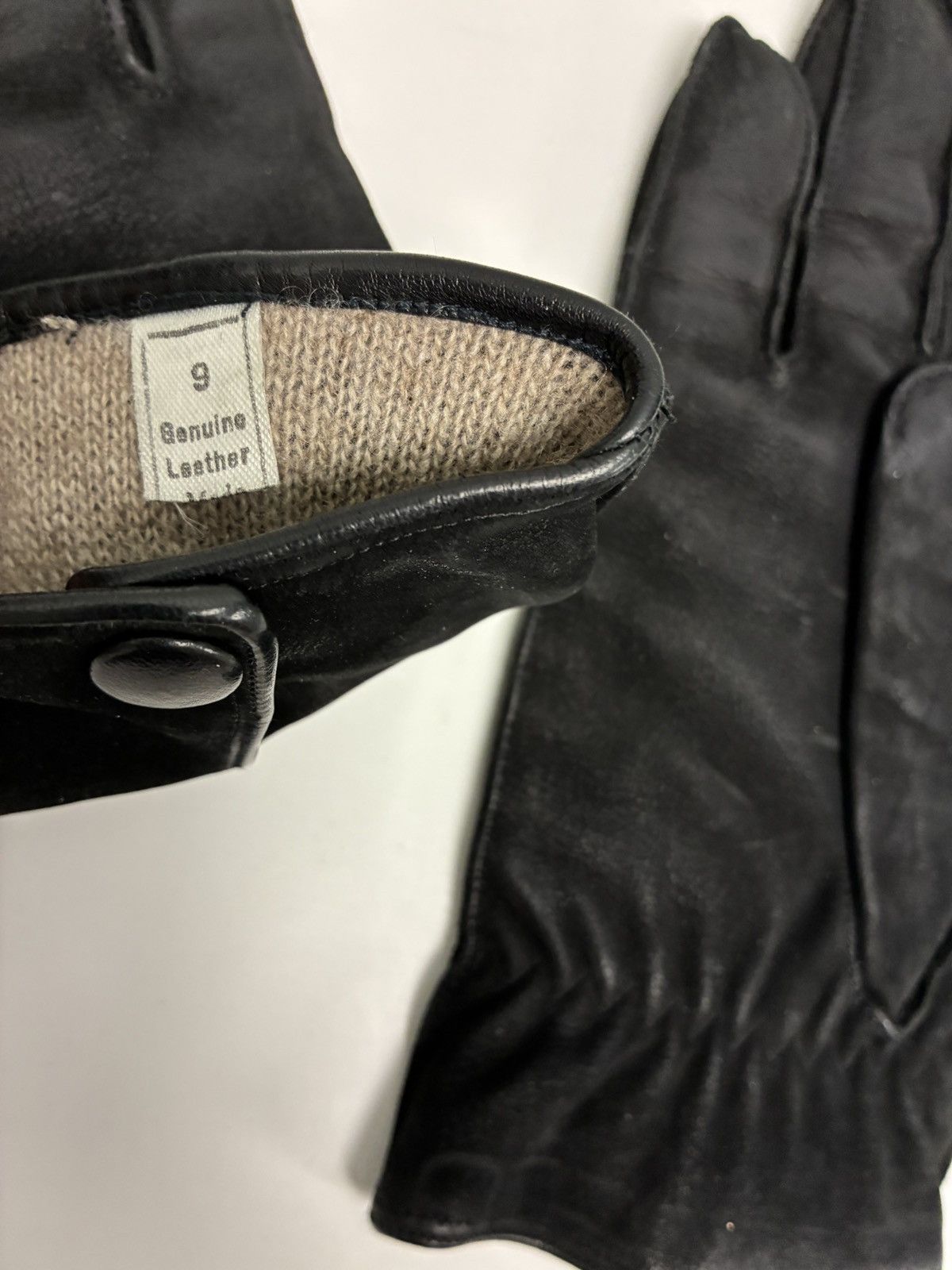 John Varvatos Cashmere Lined Leather Gloves Size ONE SIZE - 4 Thumbnail
