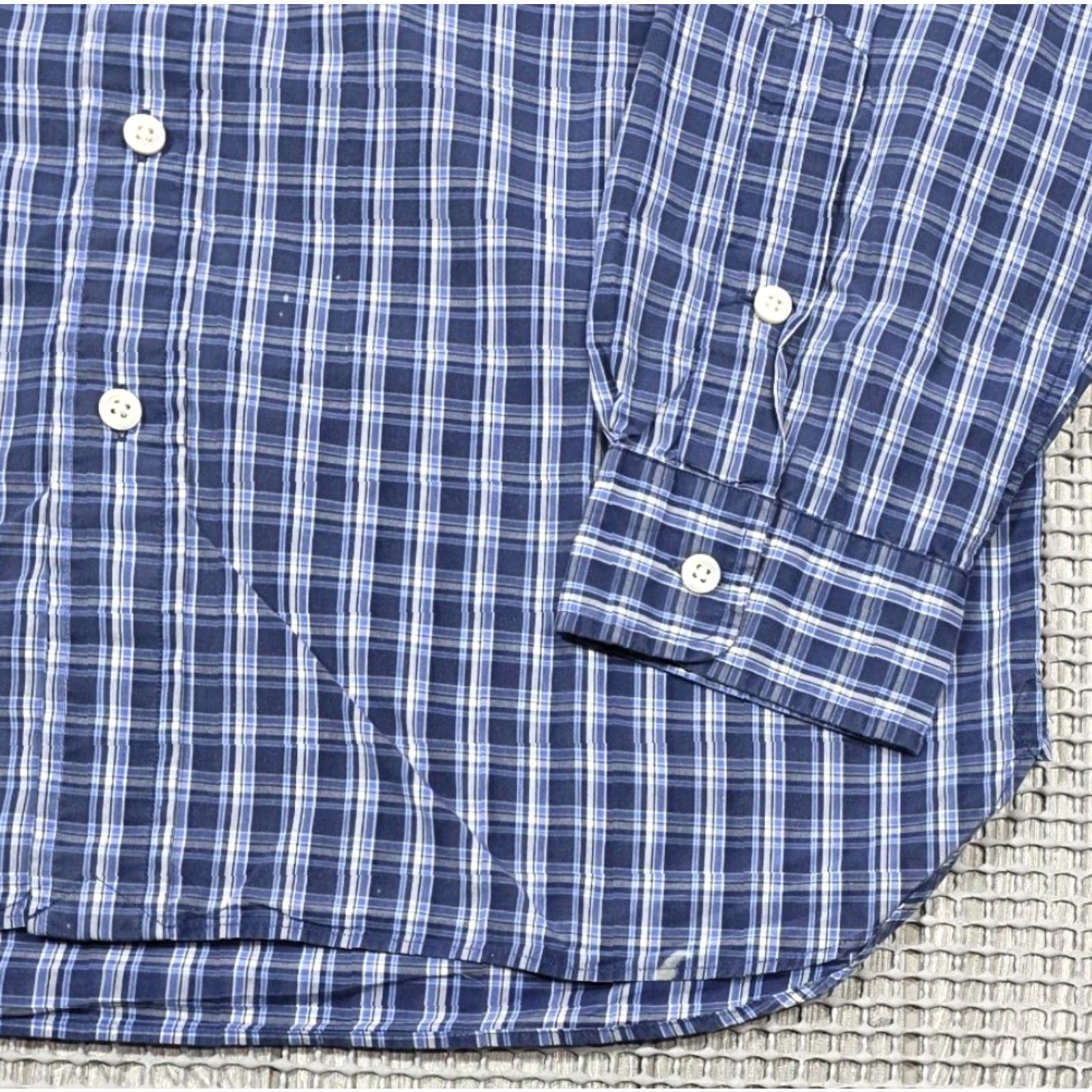 Polo Ralph Lauren VINTAGE Polo Ralph Lauren Button-Up Shirt Men L Blue Plaid Classic Fit Long Sleeve Polo Ralph Lauren Blaire Size US L / EU 52-54 / 3 - 3 Thumbnail