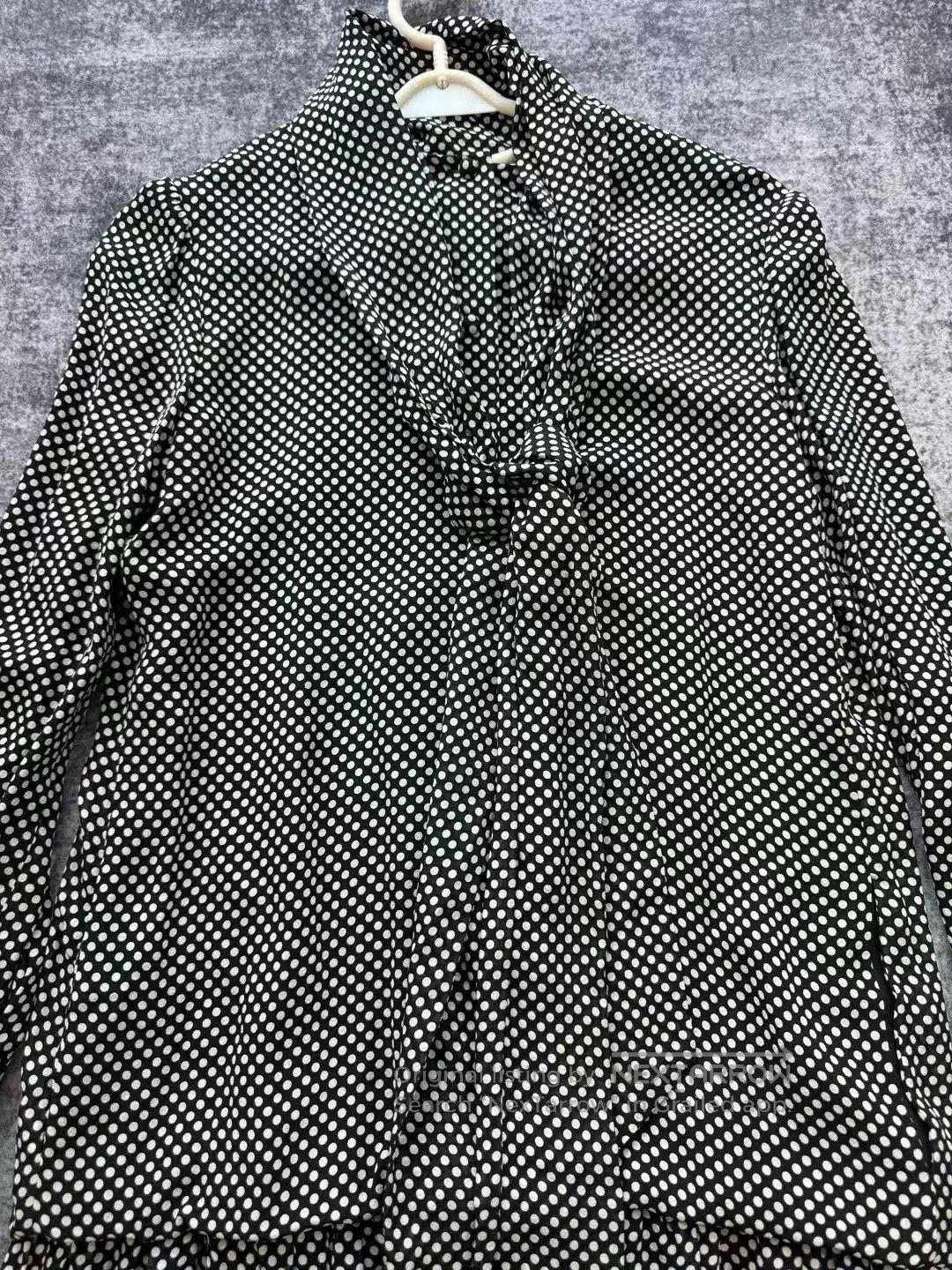 Celine Celine Polka Dot Silk Shirt Dress. Size XXS / US 00 / IT 34 - 6 Thumbnail