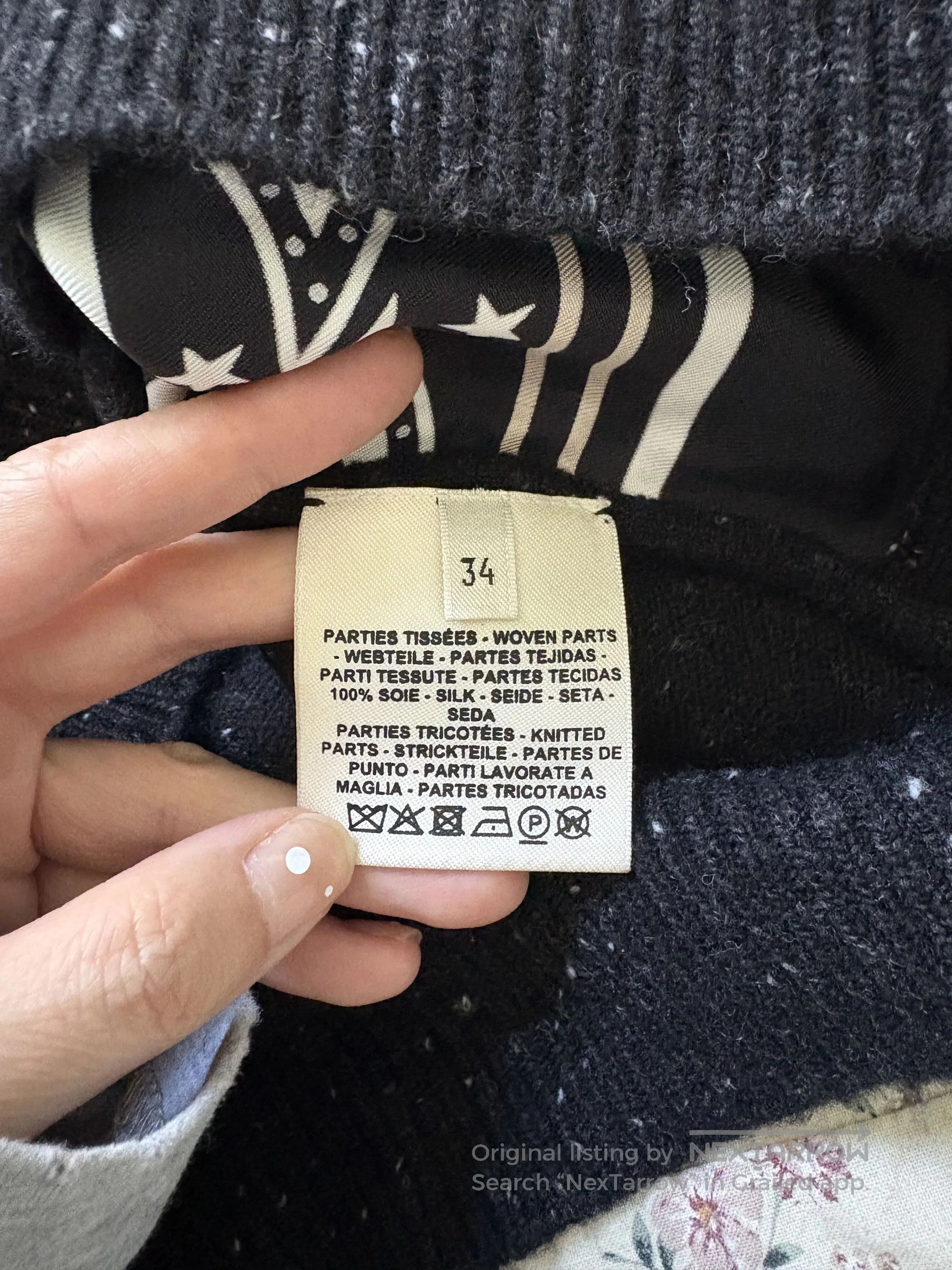 Hermes Hermes Wool Paneled Short Sleeve Top. Size US XS / EU 42 / 0 - 4 Thumbnail
