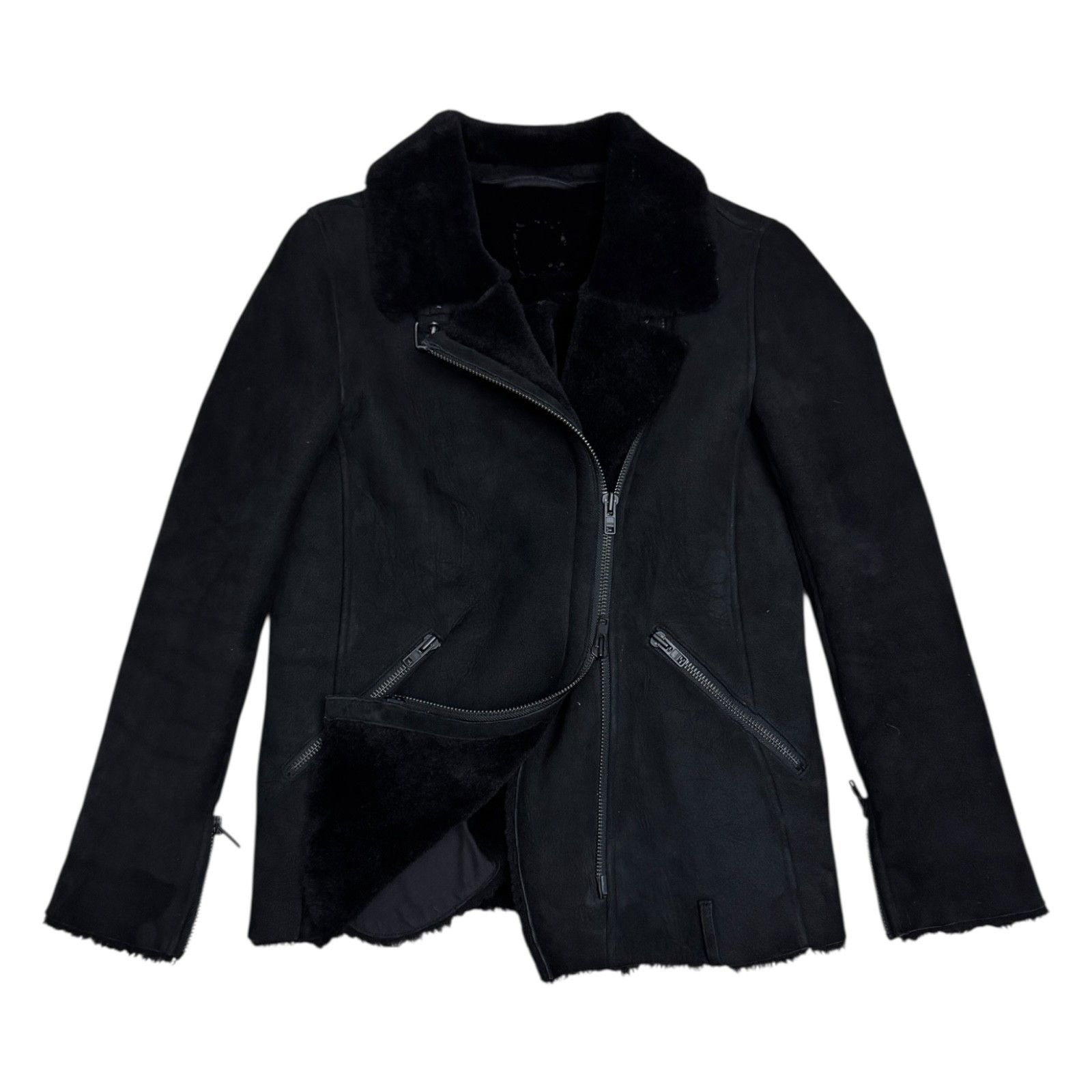 Other 100% LAMB SHEARLING Just Female Vintage Jacket Coat Small Size S / US 4 / IT 40 - 1 Thumbnail