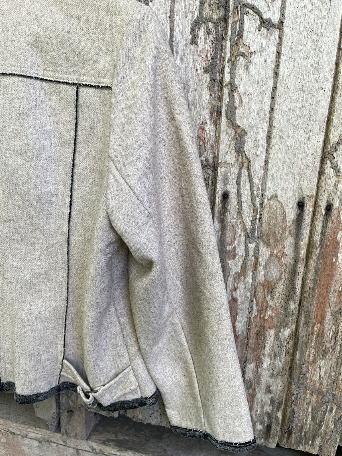 Designer AMISTA Panelled Wool-Blend Fleece Jacket Size M / US 6-8 / IT 42-44 - 15 Thumbnail