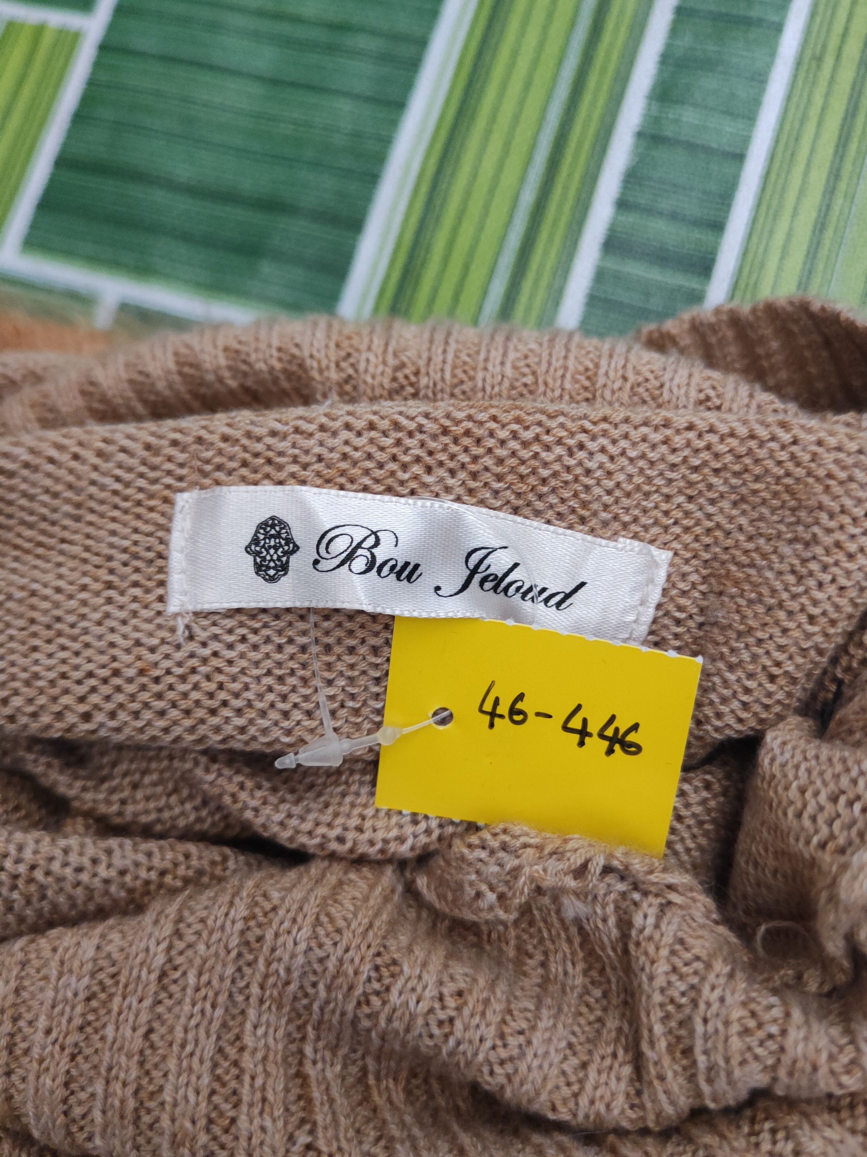 DL Bou Jeloud Beige Fur Mohair Knitwear #46-446