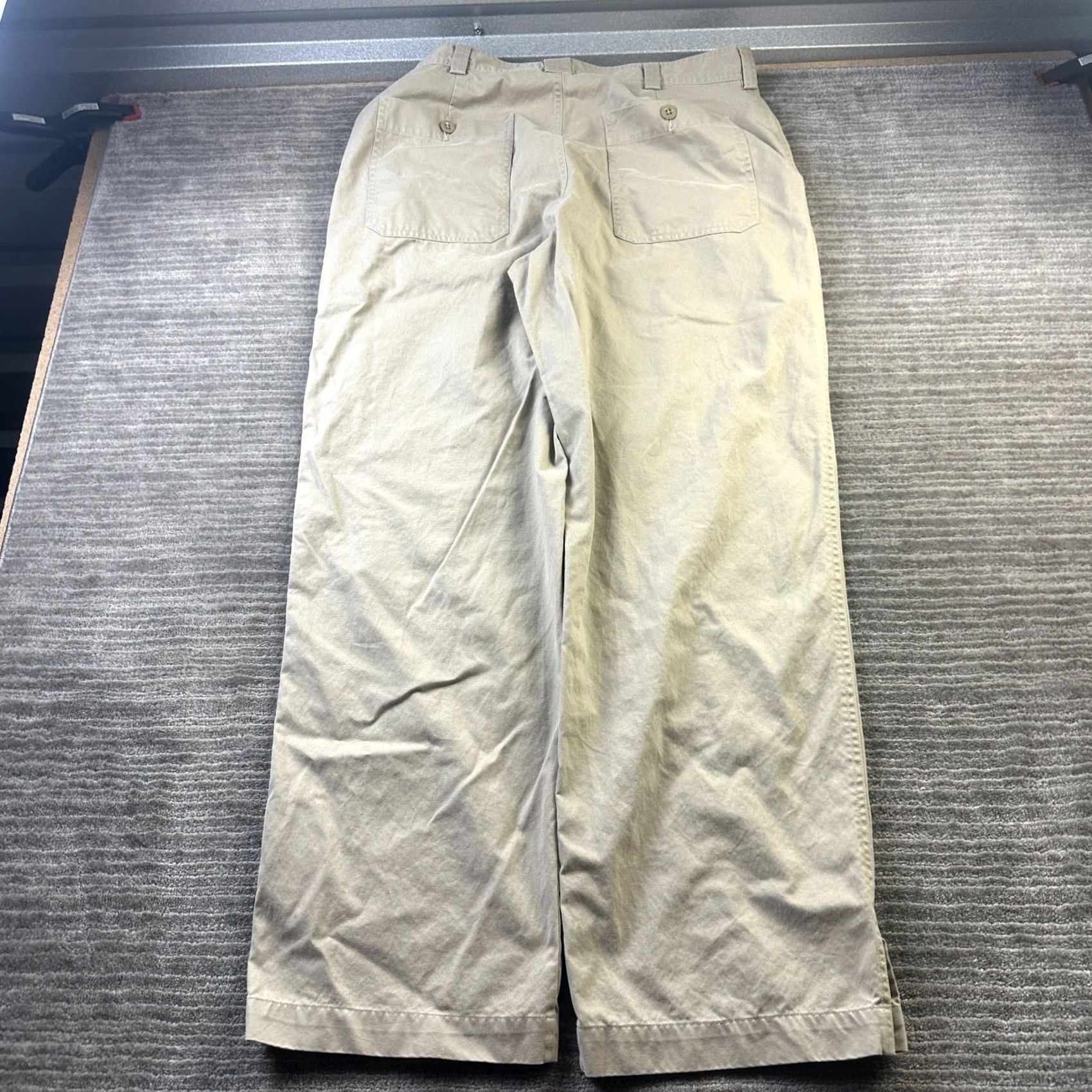 Gap VINTAGE Gap Pants Mens 36x32 Beige Tan Paratrooper Cargo Pants Canvas Cotton Straight Loose 5-Pocket Army Bagladesh 90s Mens Size US 36 / EU 52 - 2 Thumbnail