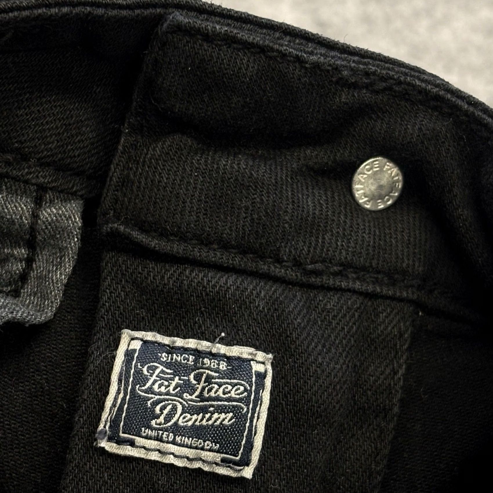 FatFace VINTAGE Fat Face Crop Jeans UK10 black L24” Women’s Summer Zip Fly Vgc Ladies Eur38 Size 32" / US 10 / IT 46 - 7 Thumbnail