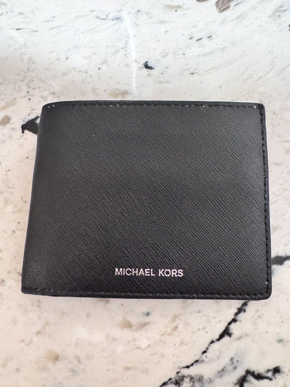 Michael Kors Michael Kors Men Black Saffiano Leather Bifold Slim Wallet Size ONE SIZE - 1 Thumbnail