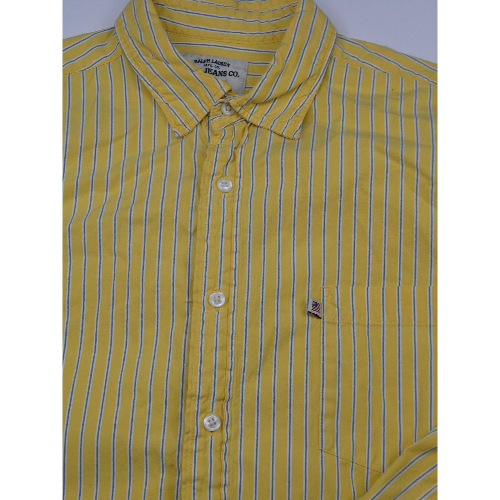 Ralph Lauren vintage Polo Jeans Co, Ralph Lauren shirt, medium, yellow Size US M / EU 48-50 / 2 - 2 Thumbnail