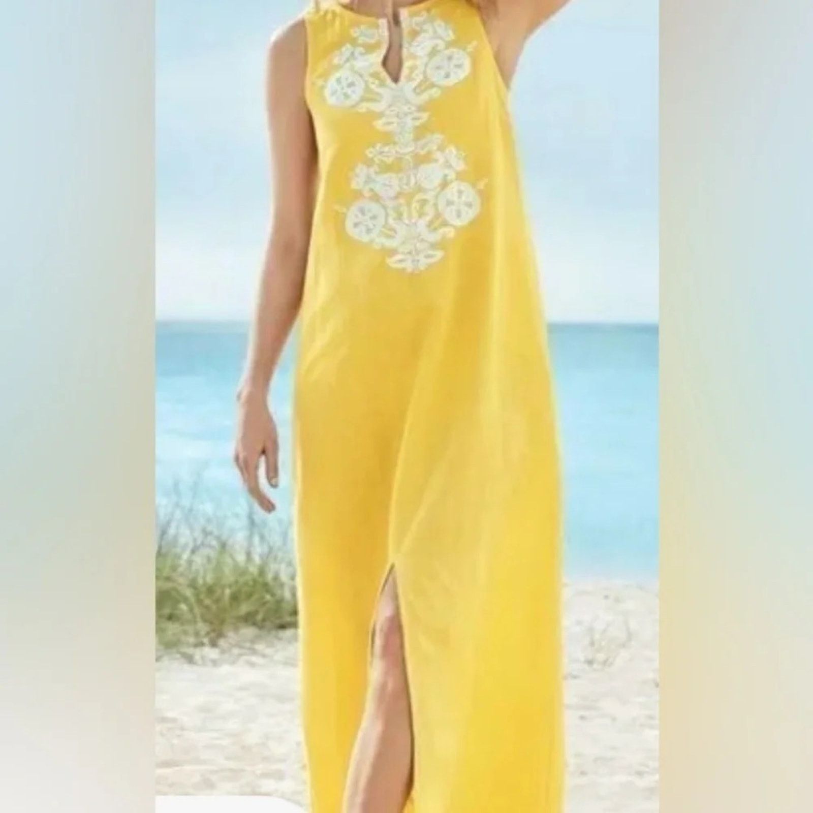 Soft Surroundings Daydreamer linen blend maxi dress, size XS -  stein-coach.com