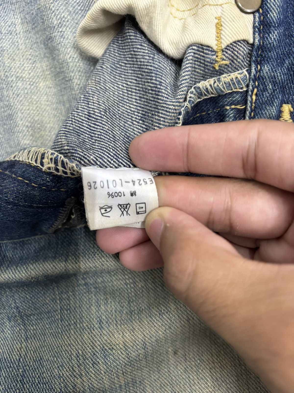 Lee 🔥Vintage Steal🔥Lee Cowboy Selvedge Denim Jeans Distressed Size US 31 - 17 Thumbnail