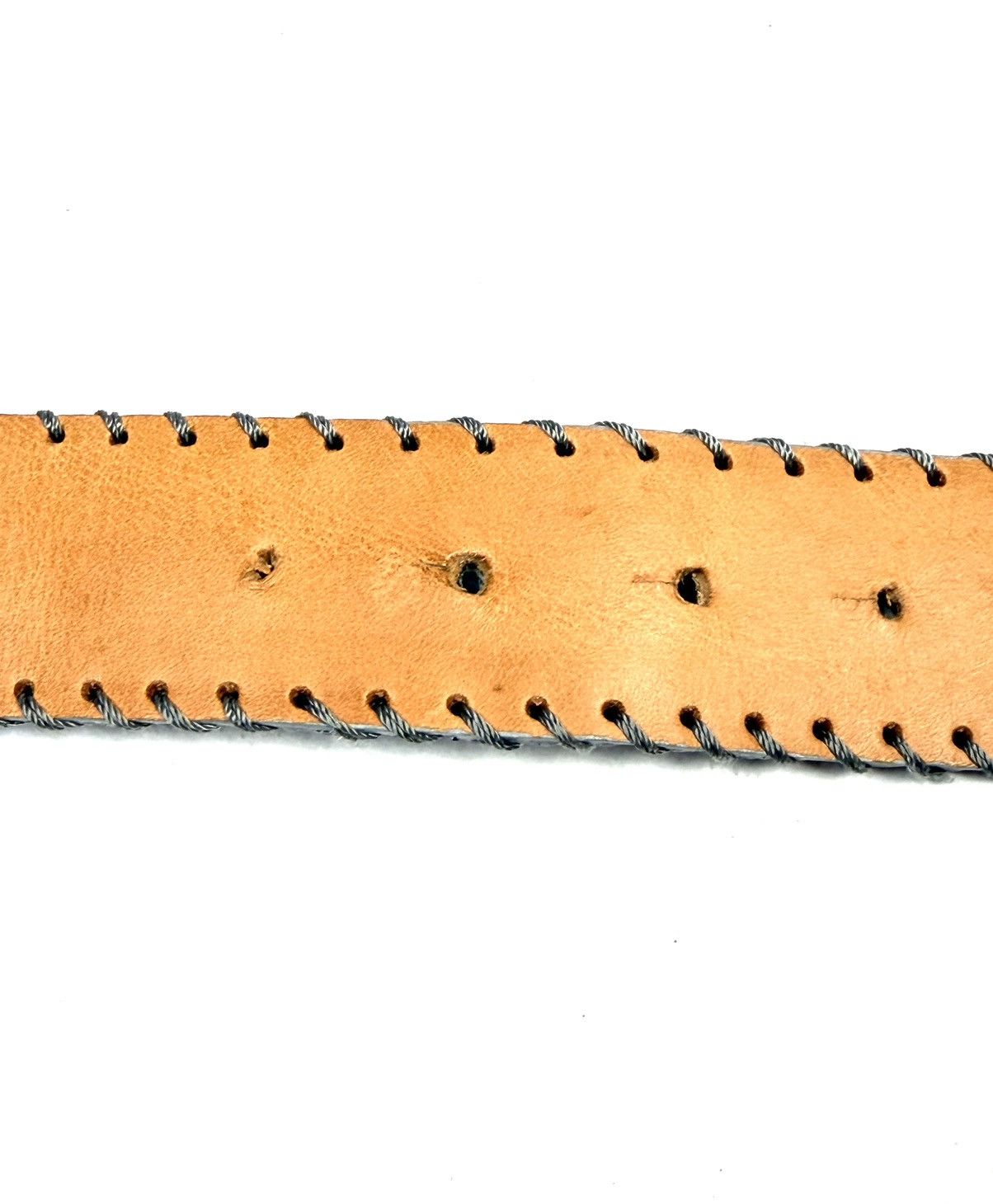 Genuine Leather Y2K Reptile’s House Stingray Leather Belt Italy McBling Size 30 - 18 Thumbnail