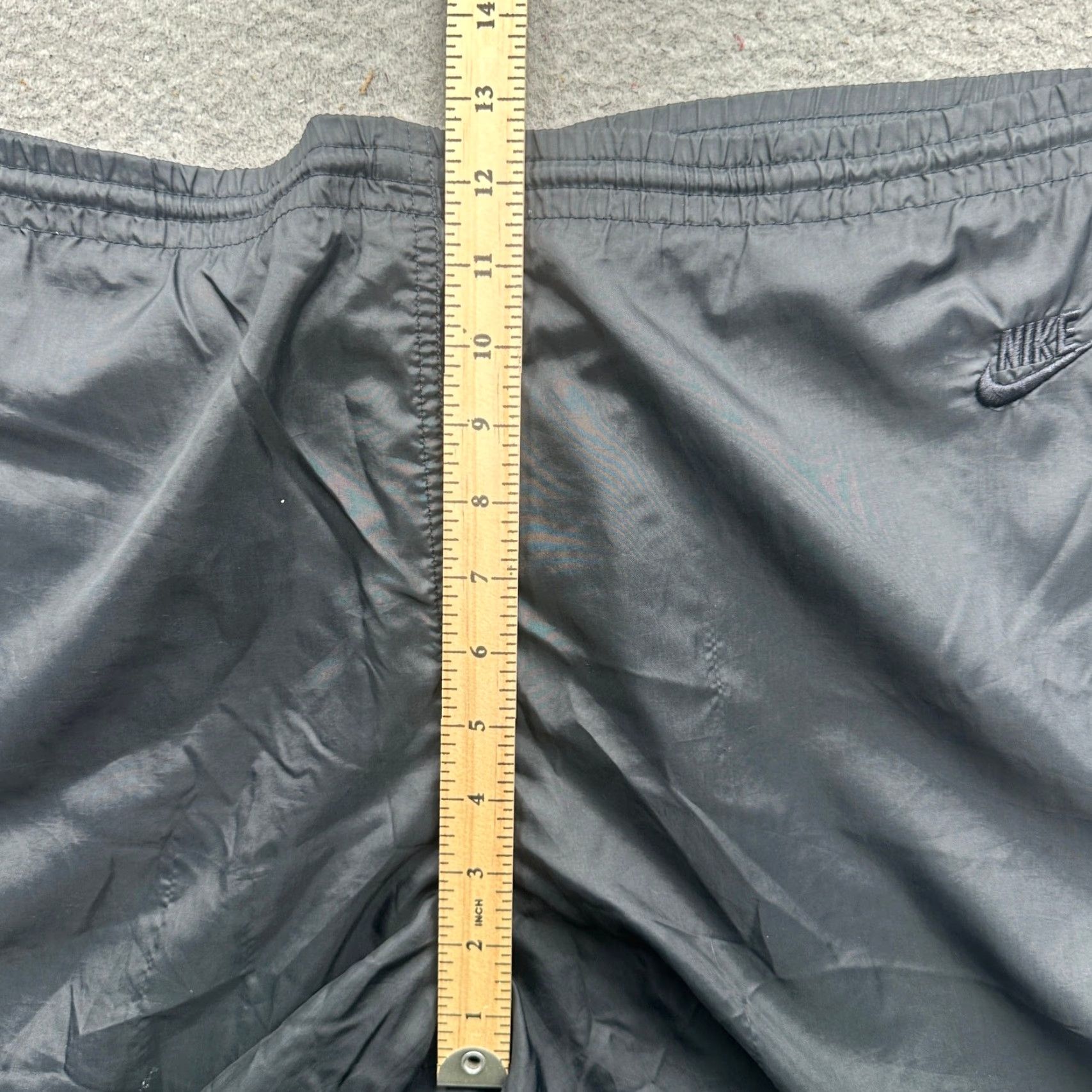 Nike VINTAGE Nike Windbreaker Pants Mens Large Black Logo Anke Zip Size US 33 - 6 Thumbnail