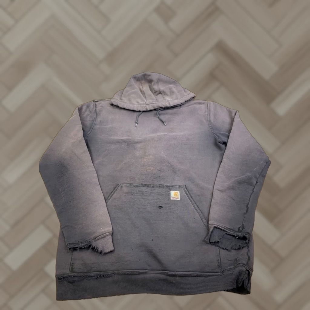 Carhartt Carhartt Hoodie Mens L Tall Blue Faded Distress Pullover 11797 Grunge Outdoor Winter Size US L / EU 52-54 / 3 - 1 Thumbnail