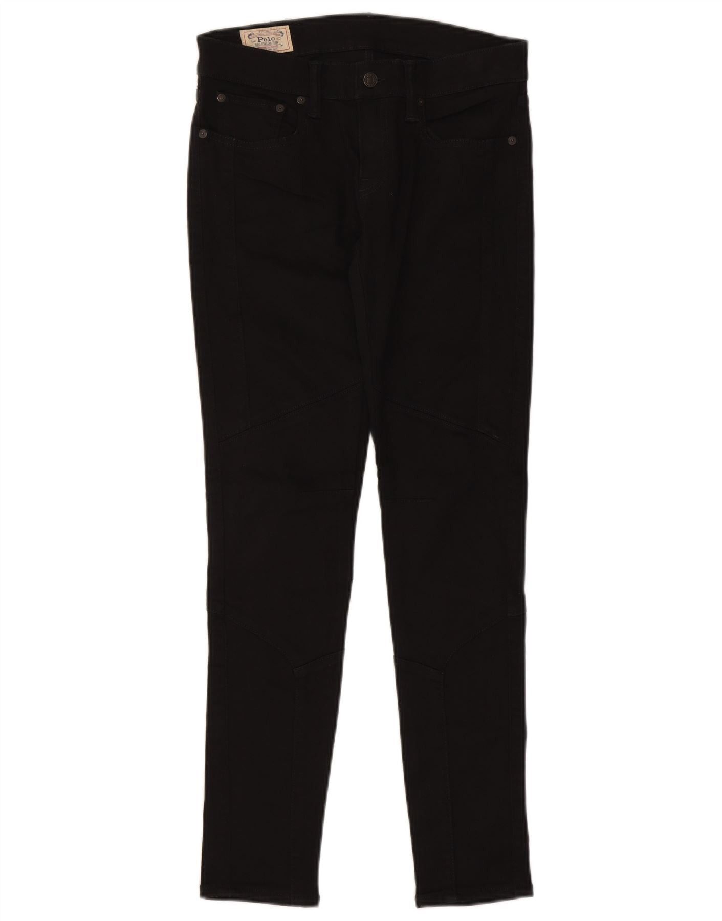 Polo Ralph Lauren Womens Skinny Jeans W27 L29 Black Viscose Size 27" / US 4 / IT 40 - 1 Thumbnail