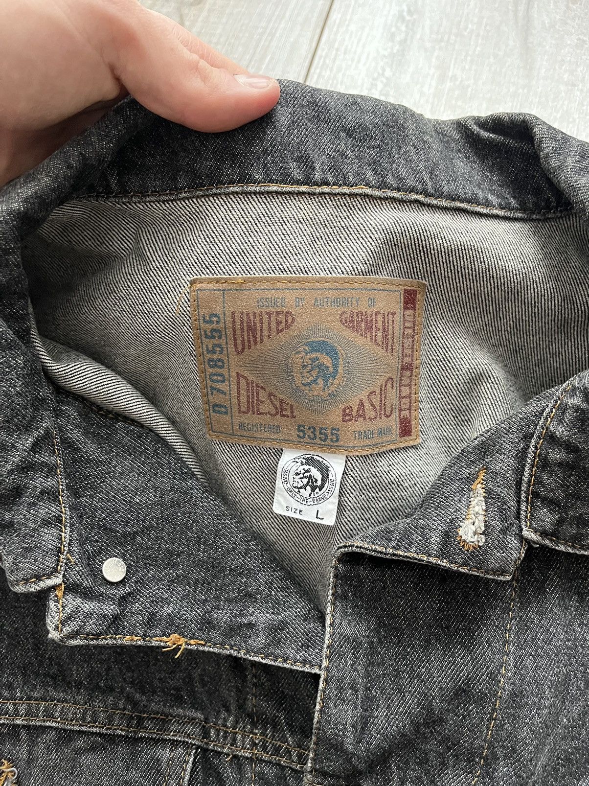 Diesel × Vintage Vintage 80s 90s Diesel Denim Jacket Size L men Size US L / EU 52-54 / 3 - 5 Thumbnail