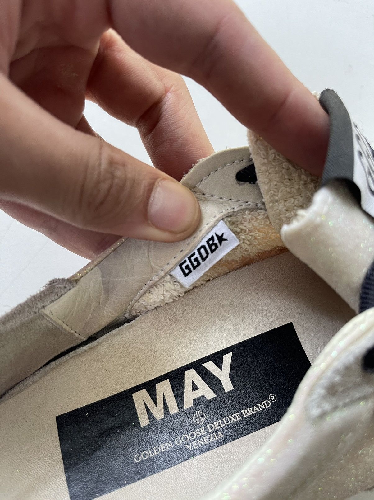 Designer × Golden Goose Golden Goose May leather suede sneakers Size US 6 / IT 36 - 7 Thumbnail