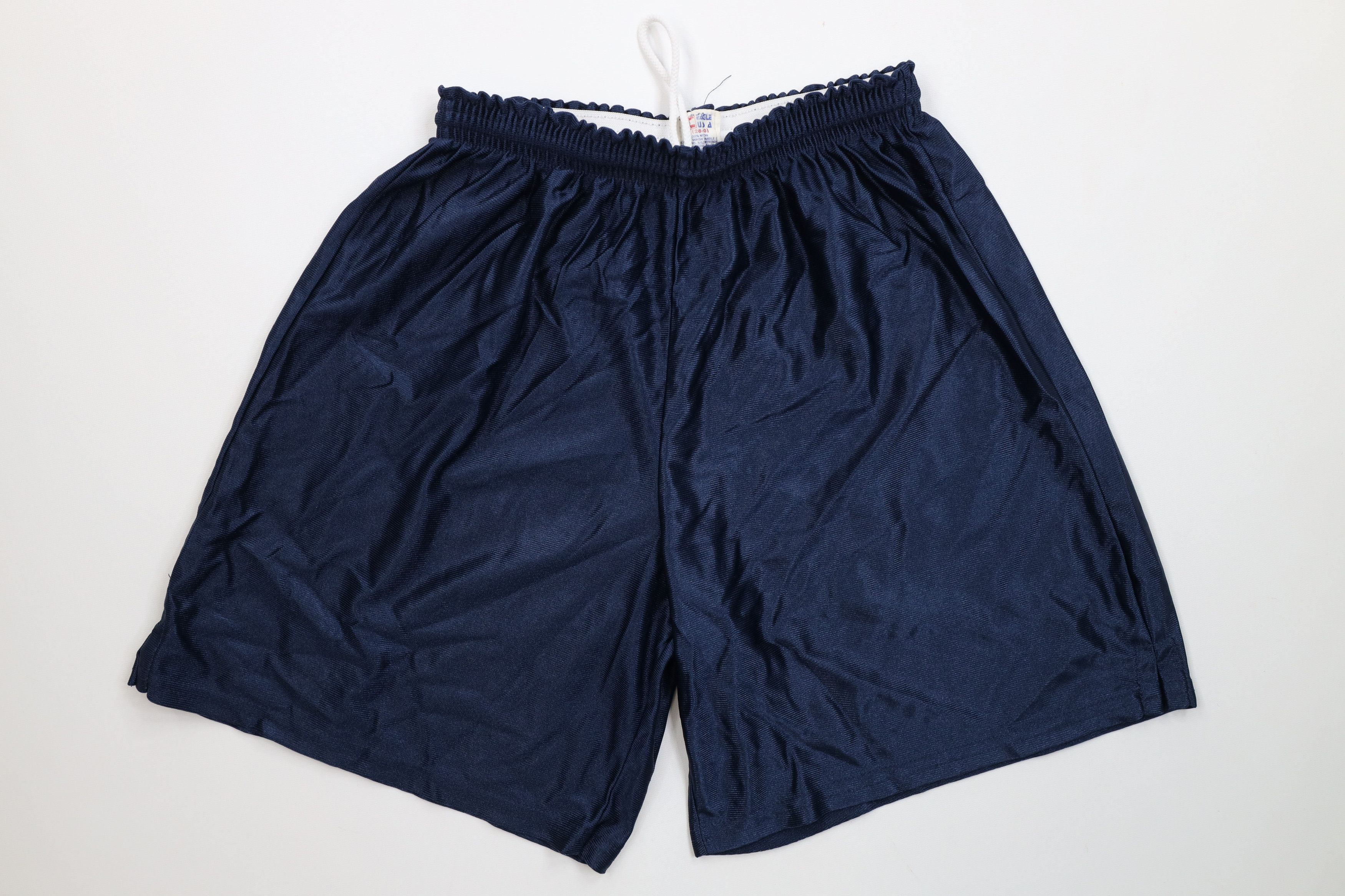 Vintage Vintage 90s Streetwear Nylon Basketball Gym Shorts Blue USA Size US 30 / EU 46 - 1 Thumbnail