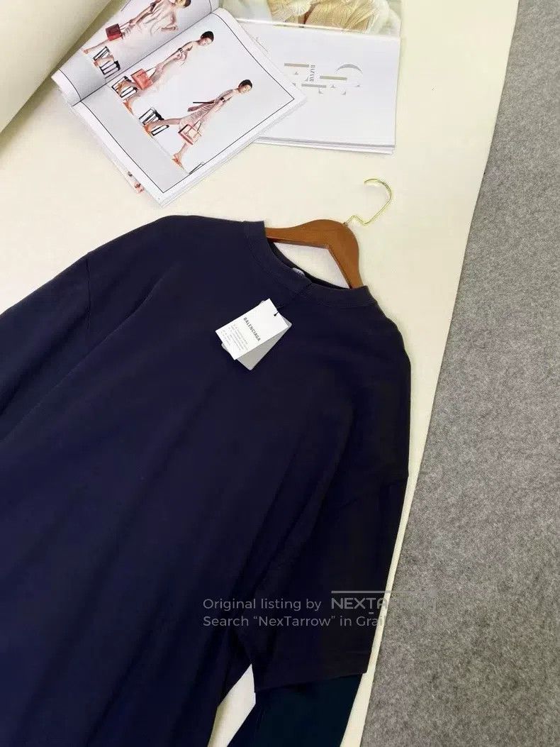 Balenciaga Balenciaga Navy Blue Fake Two-Piece T, XS Size Size US XS / EU 42 / 0 - 3 Thumbnail