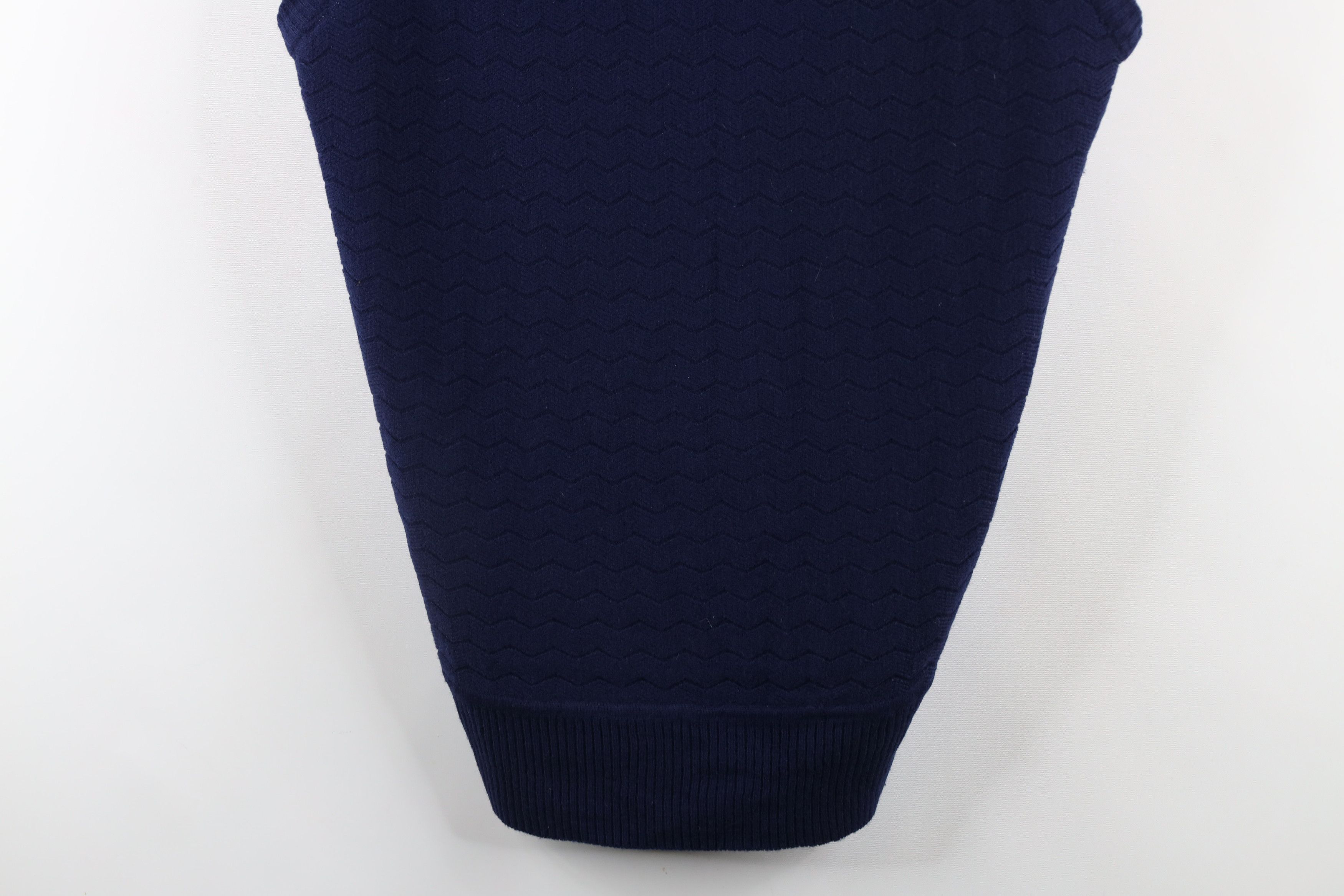 Vintage Vintage 70s Streetwear Knit V-Neck Sweater Vest Navy Blue Size US L / EU 52-54 / 3 - 3 Thumbnail