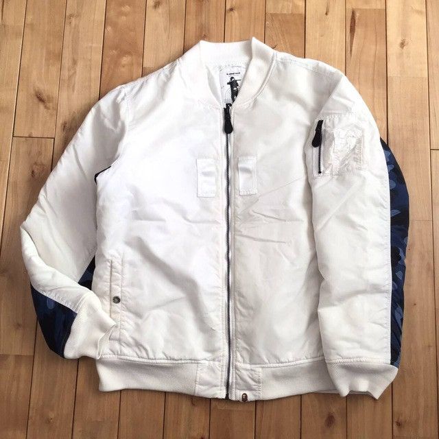 BAPE HUNTING MA-1 Bomber Jacket Blue camo a bathing ape