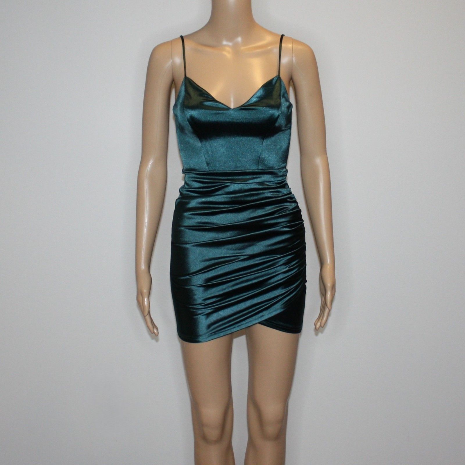 Other Lucy in the Sky Jo Draped Bodycon Dress in Dark Turquoise Size XS / US 0-2 / IT 36-38 - 5 Thumbnail