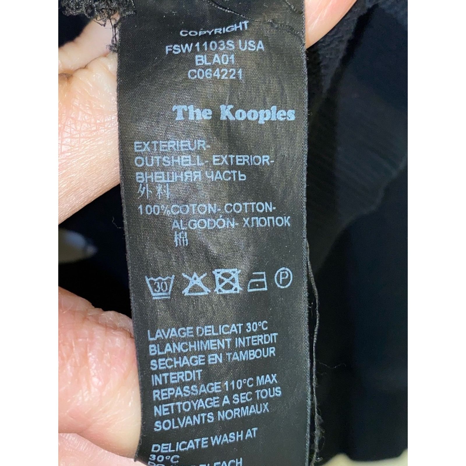The Kooples The Kooples Sport Black Distressed Sweatshirt 2= Medium EUC Size M / US 6-8 / IT 42-44 - 5 Thumbnail
