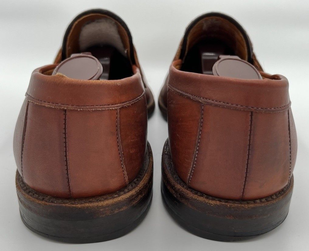 Allen Edmonds Allen Edmonds LEYLAND Chili Brown Leather Penny Loafers 10D Size US 10 / EU 43 - 8 Thumbnail