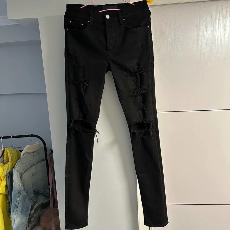 Amiri Amiri Authentic jeans that destroy both knees -DMC-2508 Size US 29 - 3 Thumbnail
