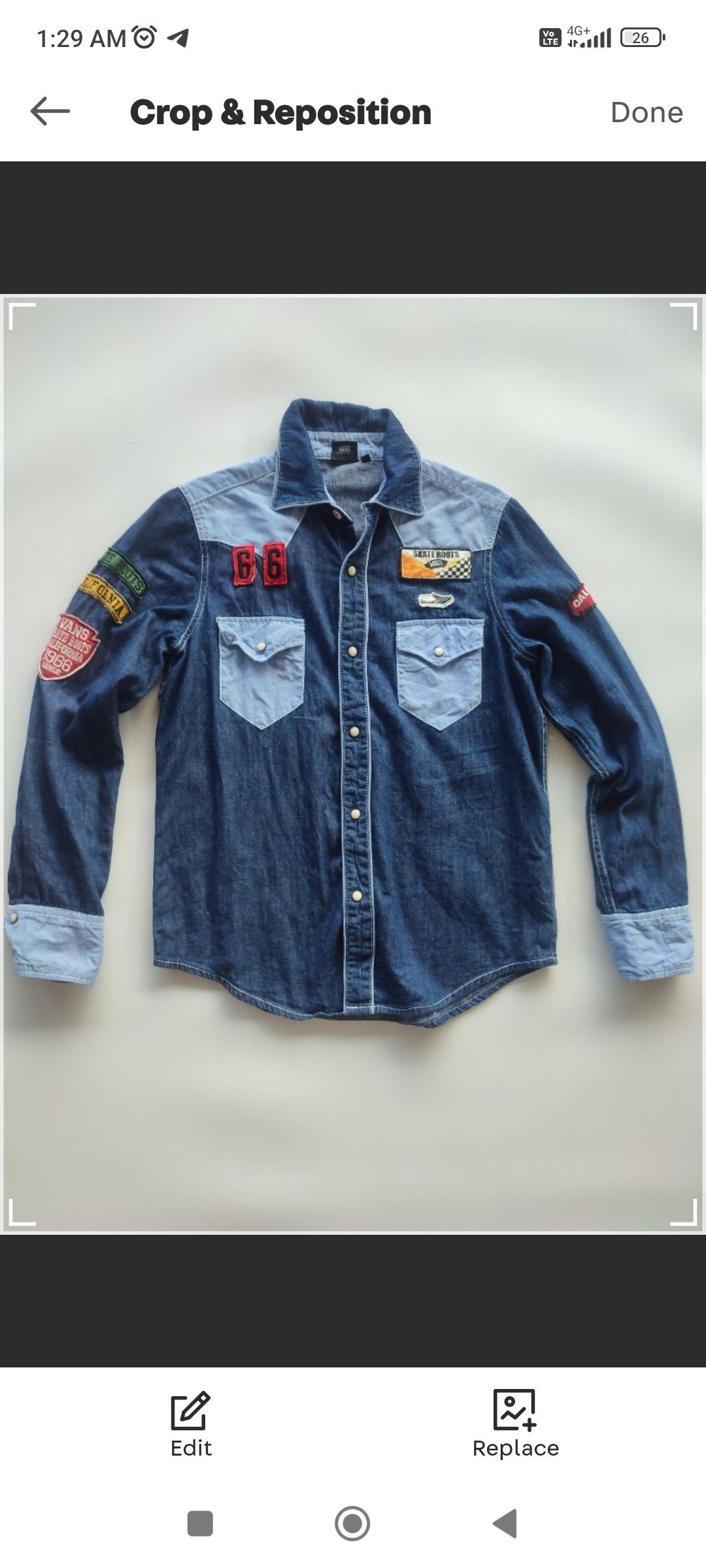 VANS LONGSLEEVE DENIM SHIRT
