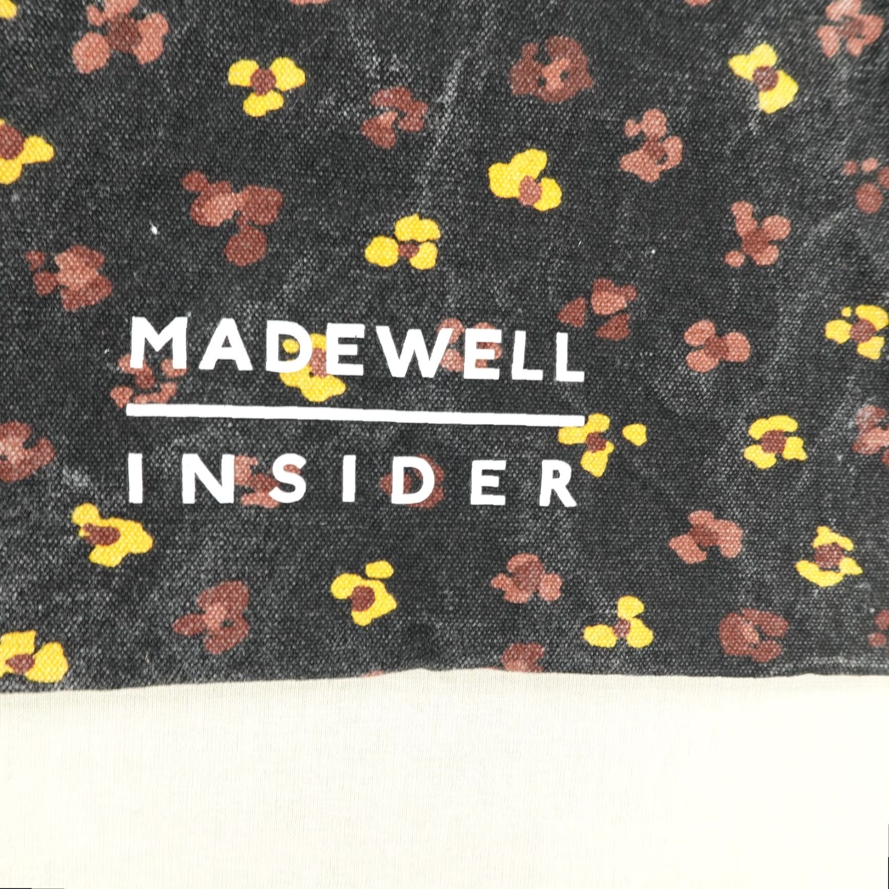Madewell VINTAGE Madewell Floral Canvas Tote Bag Large Black Lightweight Bohemian Travel Women's Size ONE SIZE - 2 Thumbnail