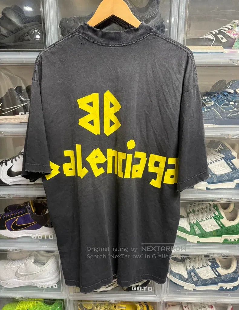 Balenciaga Balenciaga Tape Short Sleeve Size US S / EU 44-46 / 1 - 2 Thumbnail