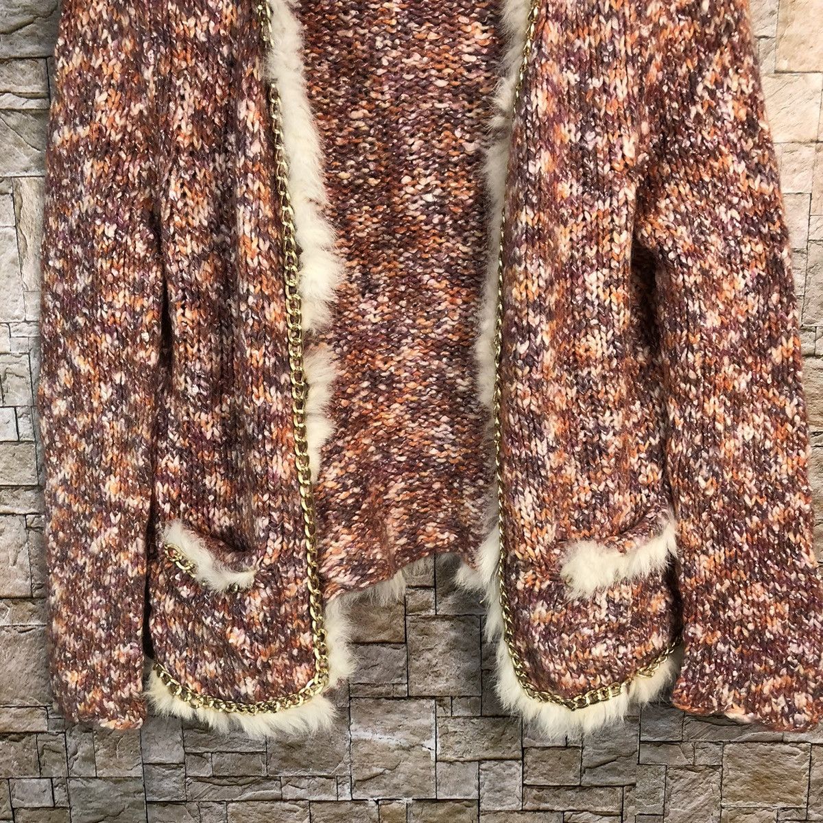 Vintage Chancery Lane Pink knitwear Cardigan #A768 Size L / US 10 / IT 46 - 6 Thumbnail