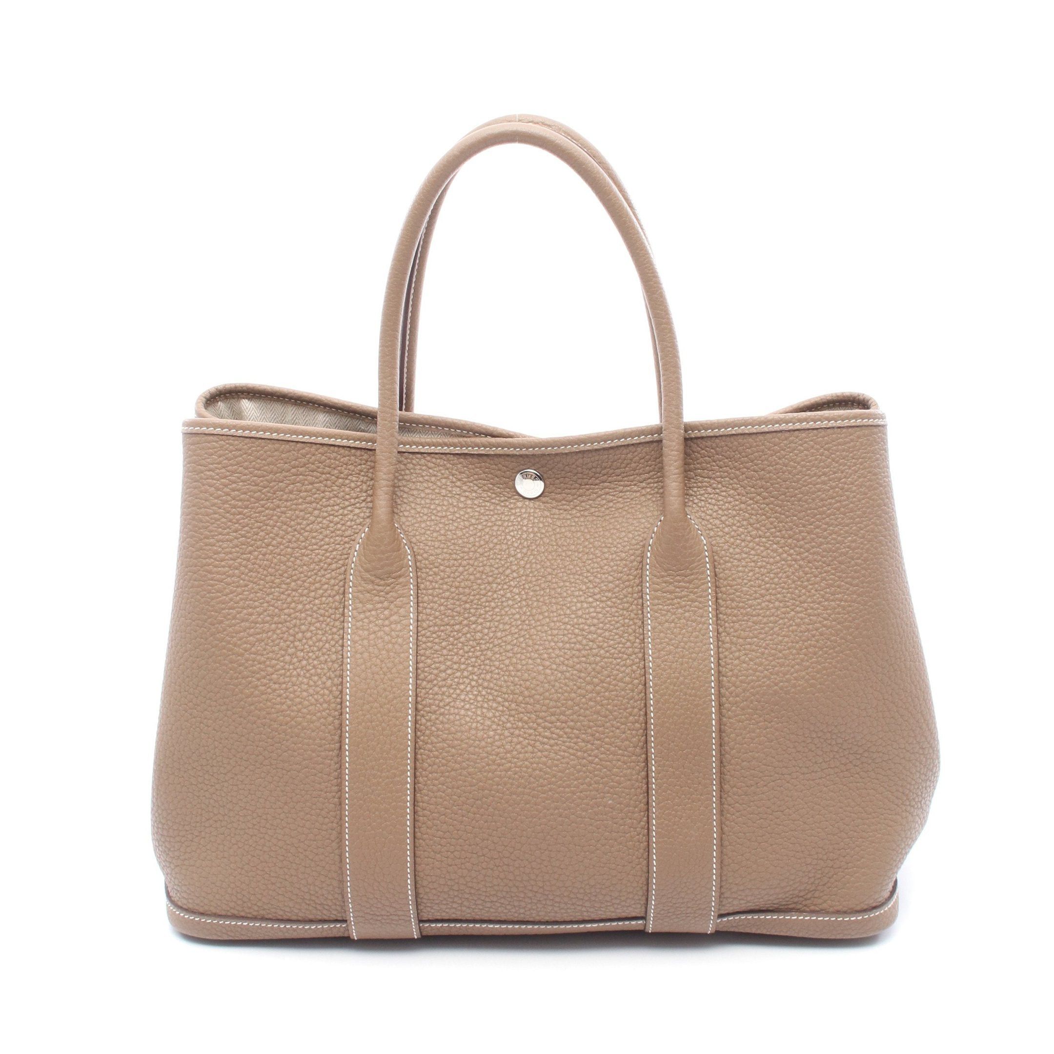 Hermes Garden Party Pm Etoupe Handbag Tote Bag Negonda Leather