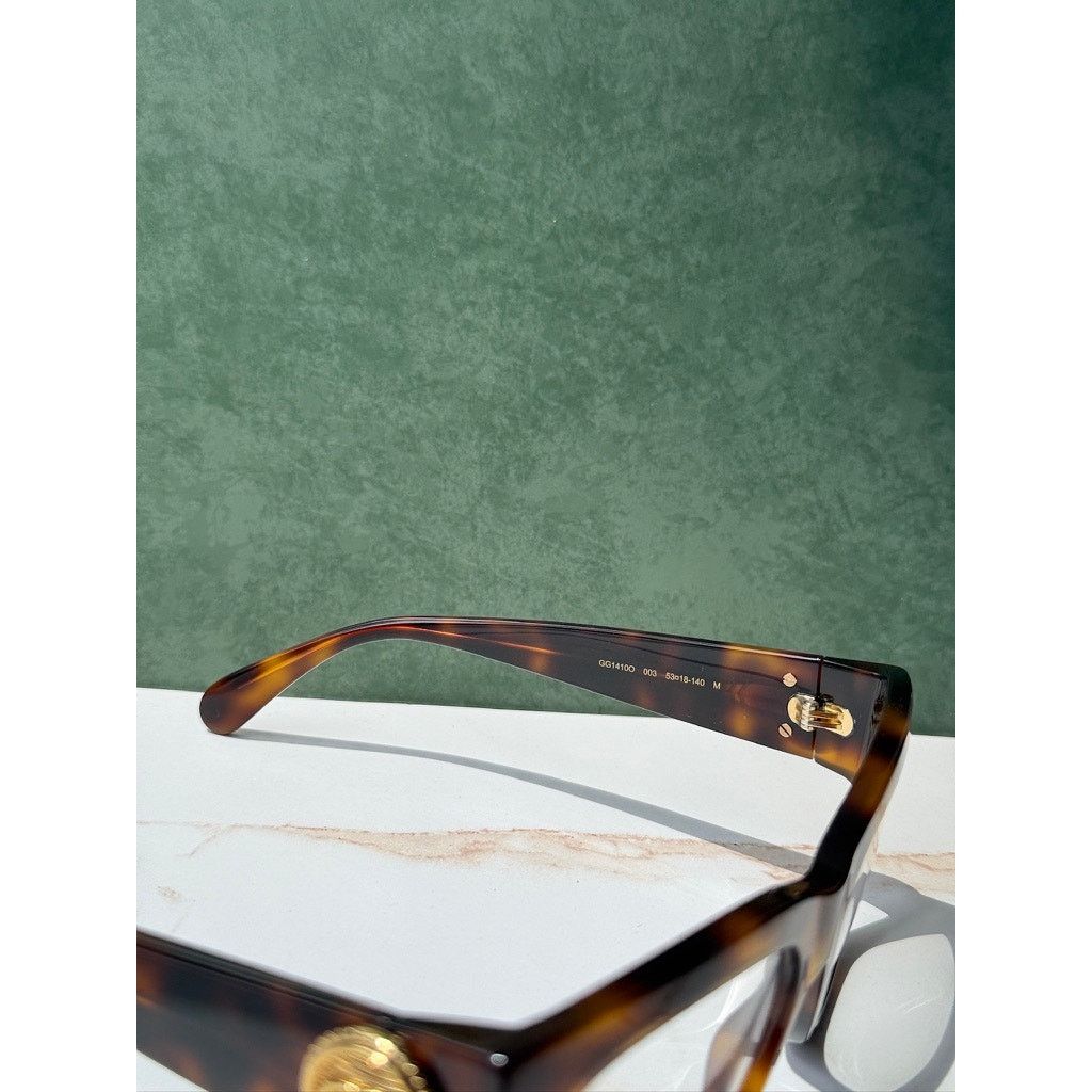 Gucci NEW Gucci GG1410O Havana Brown Cat Eye Eyeglasses Frames Size ONE SIZE - 8 Thumbnail