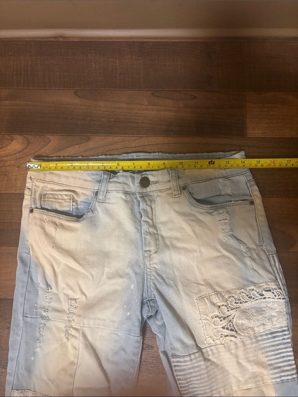BLANKNYC Blank NYC Shibby Patchwork Stretch Skinny Jeans 27 Size 27" / US 4 / IT 40 - 6 Thumbnail