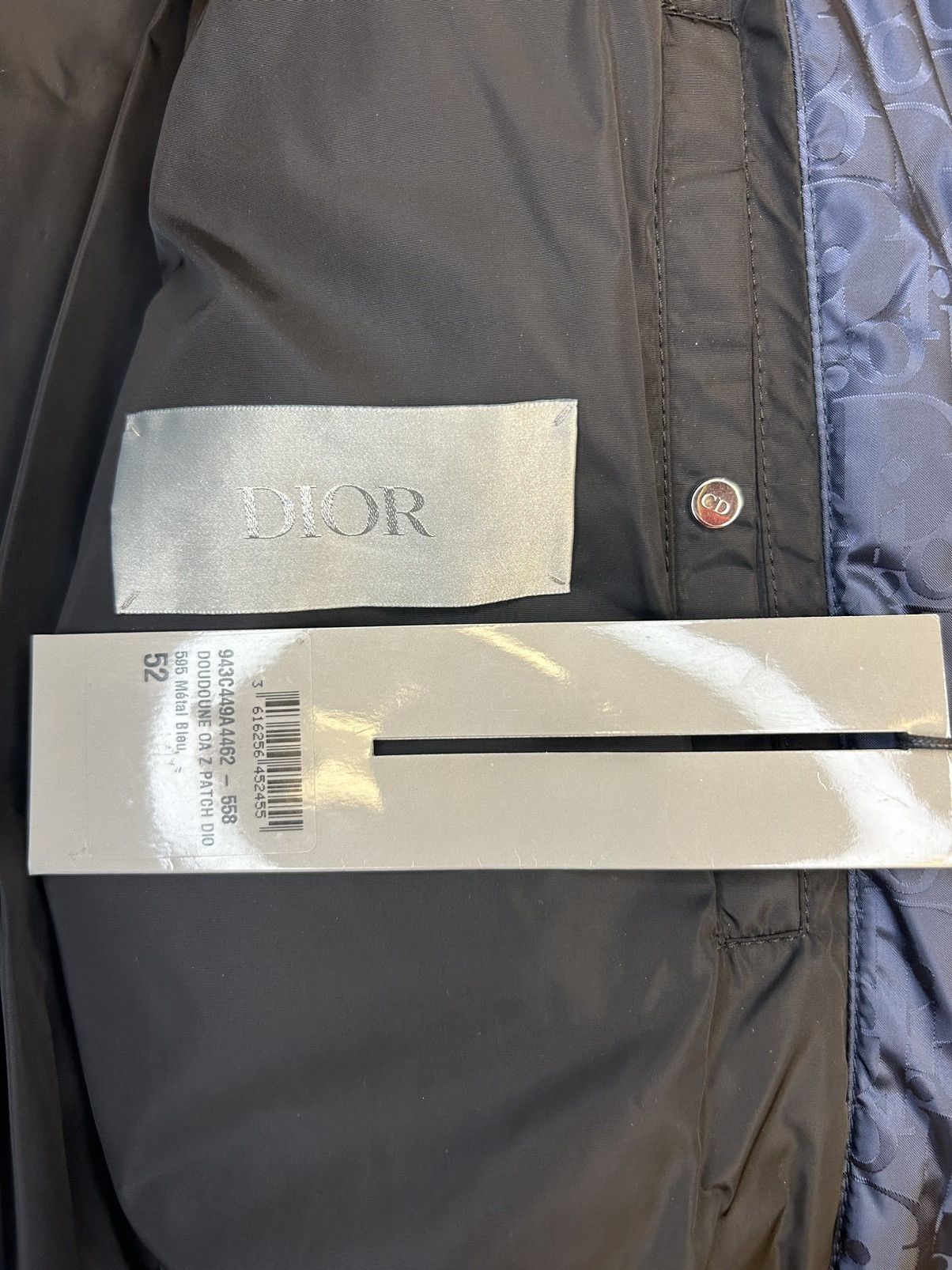 Dior DIOR OBLIQUE DOWN JACKET - NAVY BLUE Size US L / EU 52-54 / 3 - 3 Thumbnail