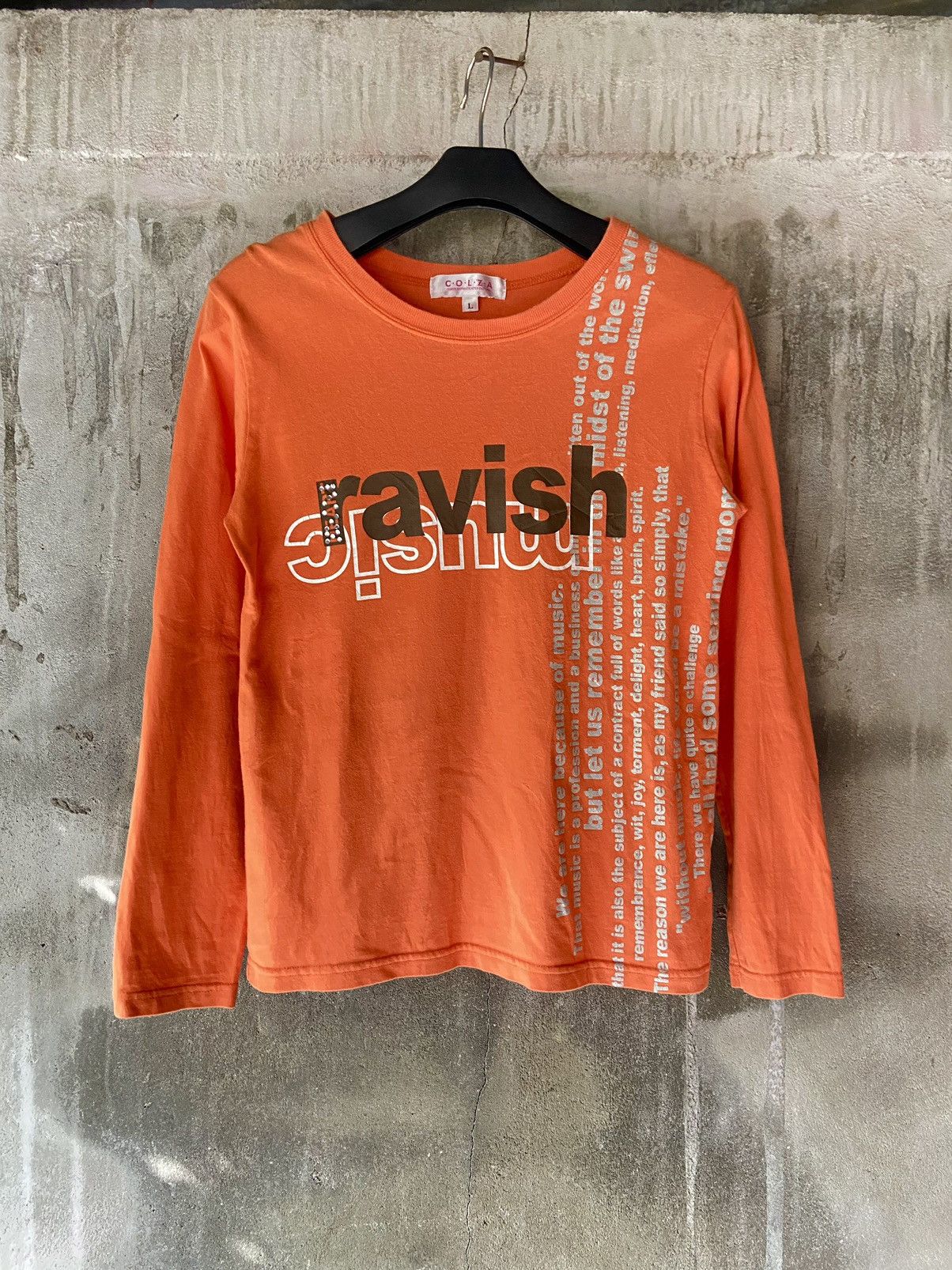 Japanese Brand C.O.L.Z.A QUOTES LONG SLEEVE Size US S / EU 44-46 / 1 - 1 Thumbnail