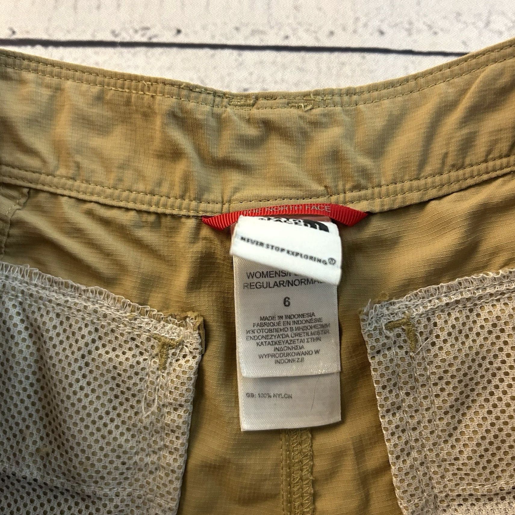 The North Face The North Face Nylon Hiking Outdoor Shorts Mens 6 Khaki Beige Tan Cargo Outdoors Hiking Nylon 6 Beige Mens Size 28" / US 6 / IT 42 - 5 Thumbnail