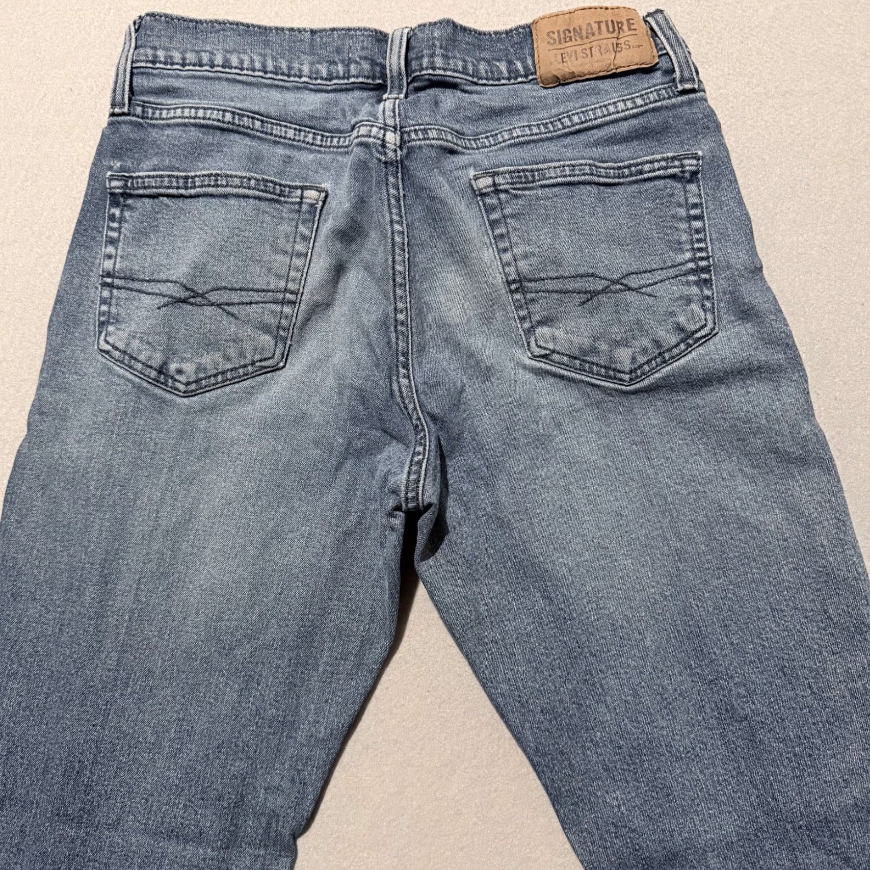 Vintage Signature by Levi Strauss Athletic Jeans Men Blue Distressed 30x32 Jeans Size US 30 / EU 46 - 4 Thumbnail