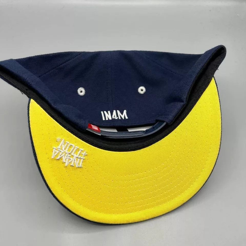 IN4MATION In4mation Hat Men Blue Yellow Skate Snap Back Cap Size ONE SIZE - 6 Thumbnail